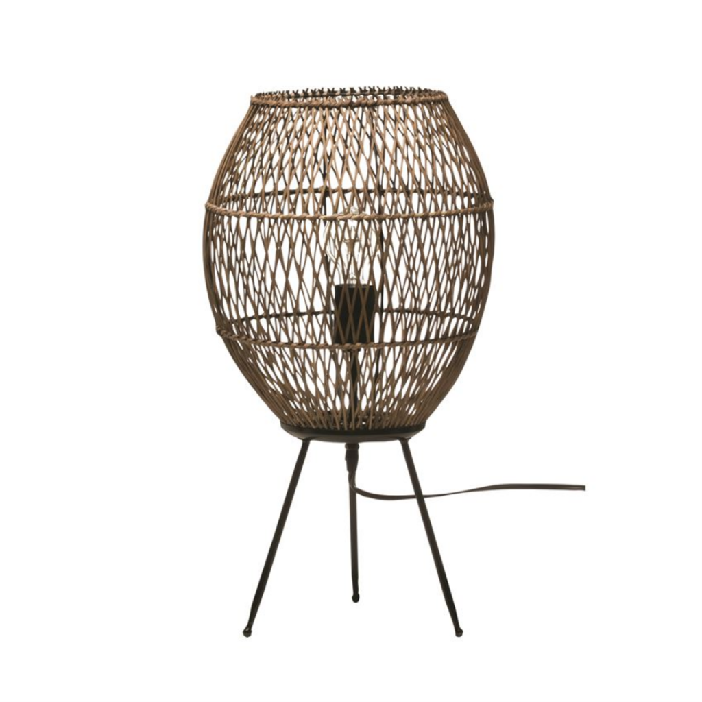 BLOOMINGVILLE AH1117 TABLE LAMP RATTAN >>bulb NOT included