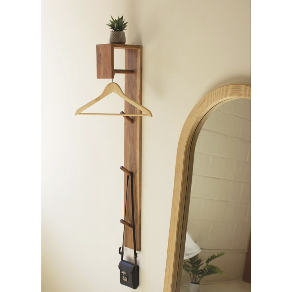 WOOD + METAL WALL RACK