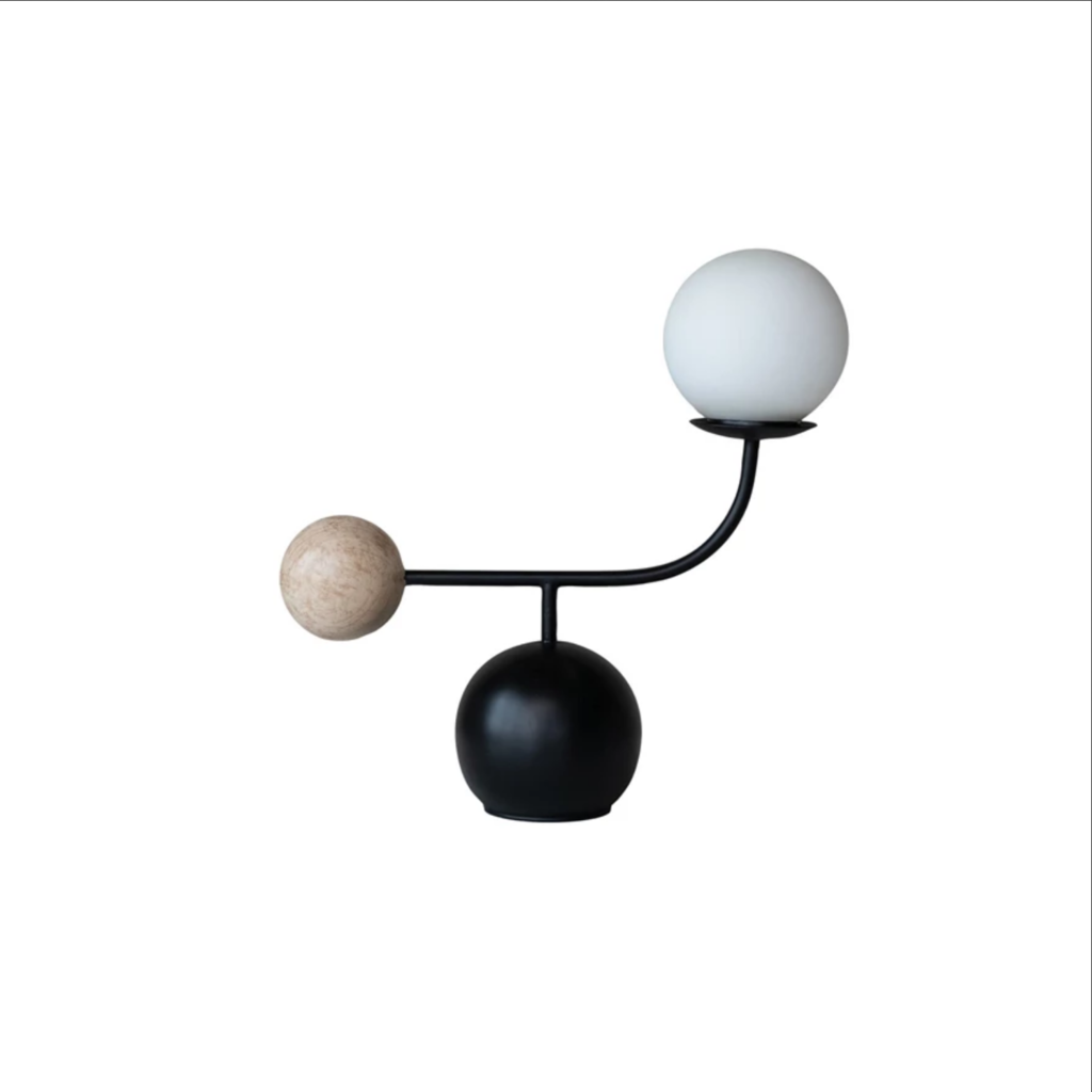 METAL + GLASS TABLE LAMP