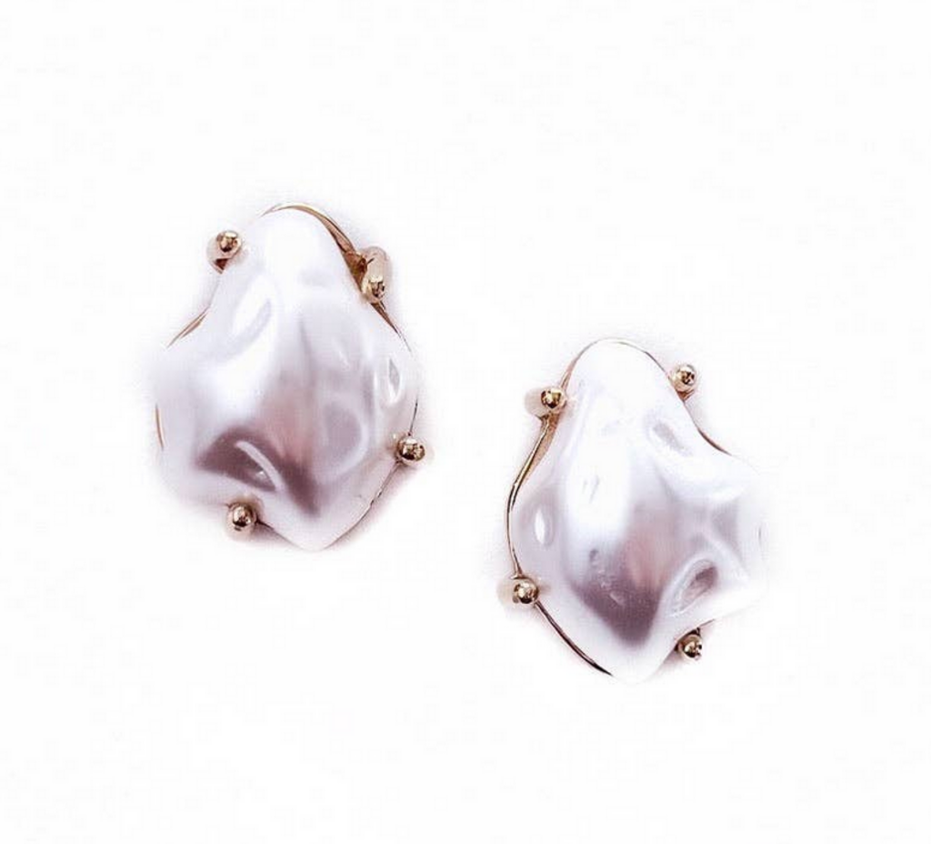 Emani Baroque Pearl Studs