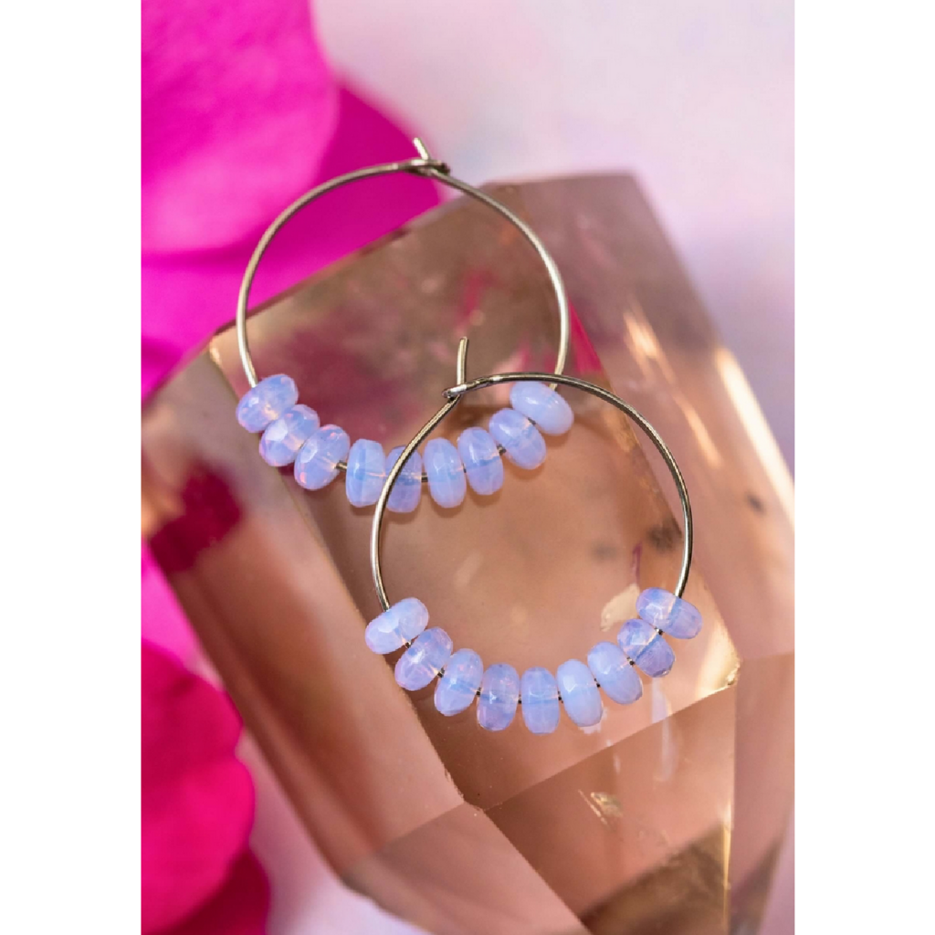 Waterproof Stainless Steel Hoops Wisteria - Find Your Bliss