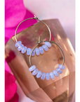 Waterproof Stainless Steel Hoops Wisteria - Find Your Bliss