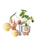 YELLOW + WHITE vase
