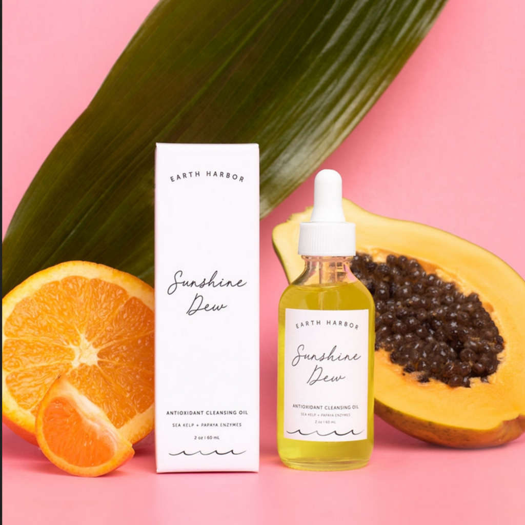 Sunshine Dew Cleansing Oil: Papaya Antioxidants + Enzymes