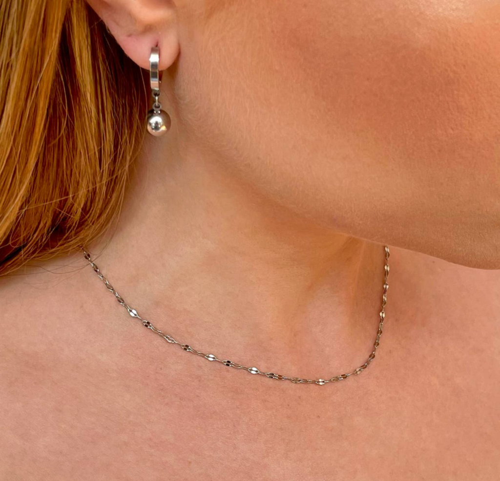 Waterproof Elsie Silver Dainty Chain Necklace