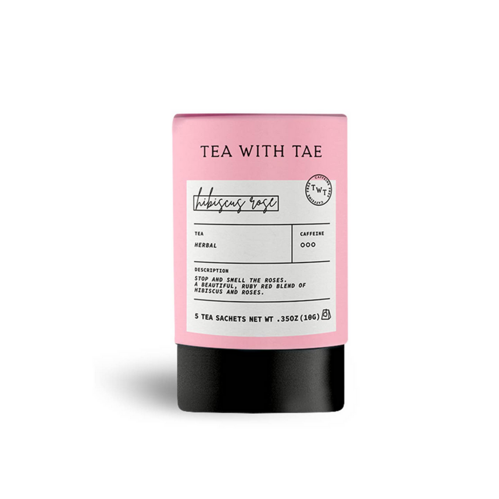 Hibiscus Rose Herbal Mini Tube (5 Tea Bags)