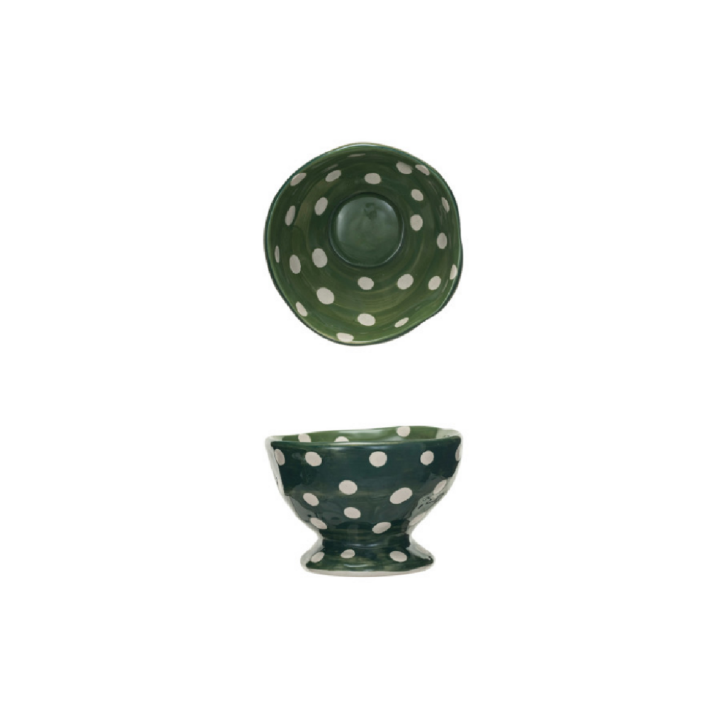 FOOTED BOWL w DOTS