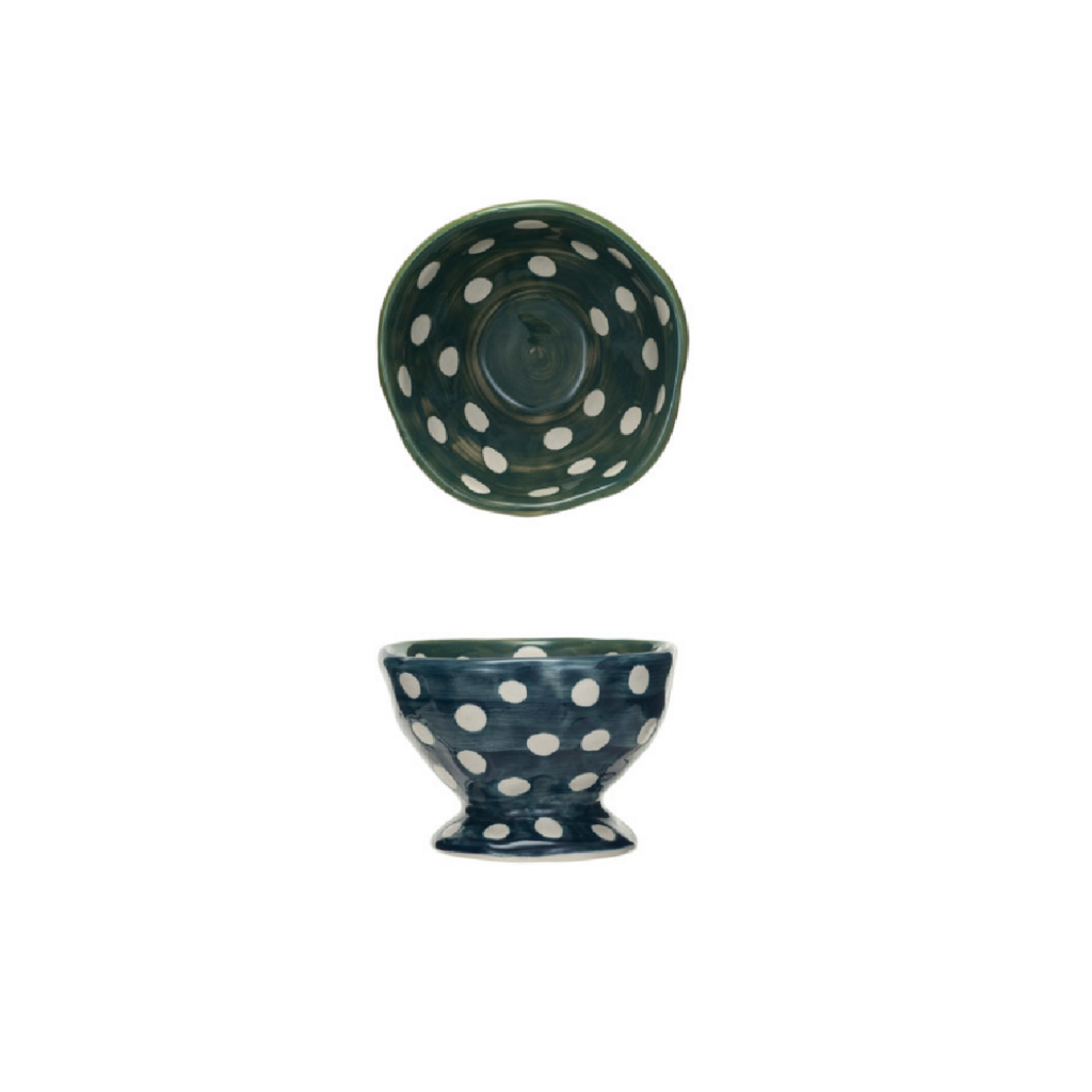 FOOTED BOWL w DOTS