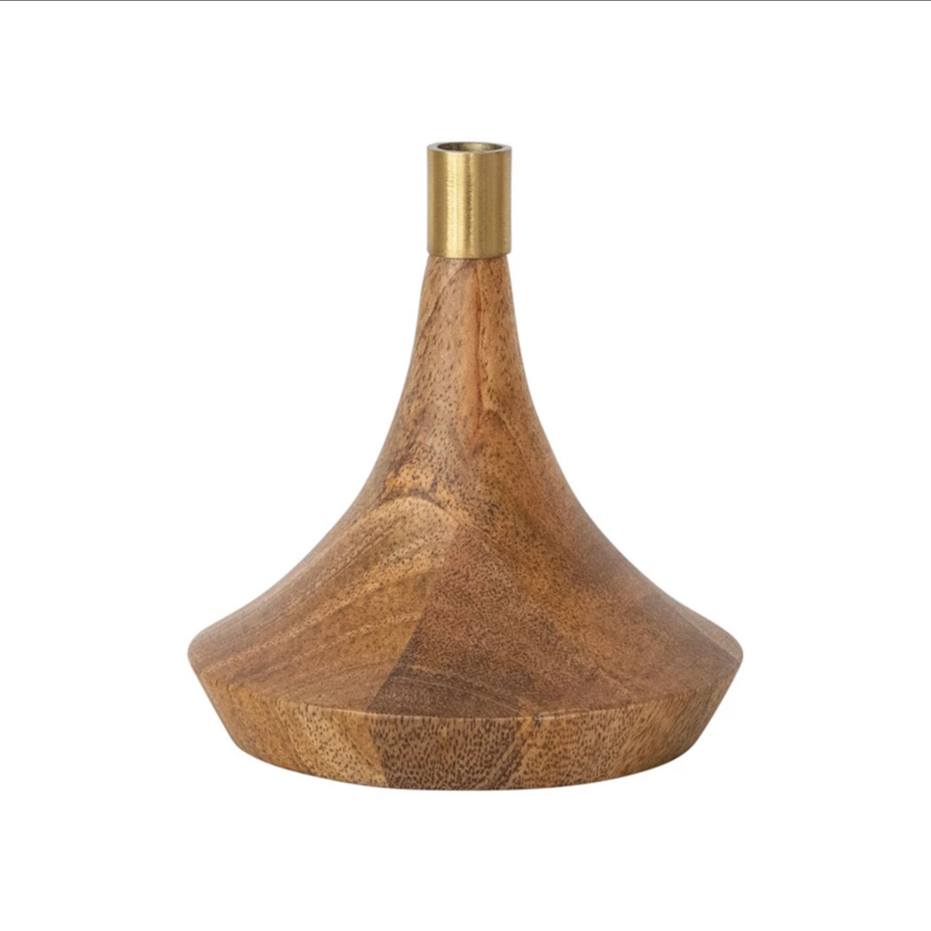 MANGO WOOD + METAL taper holder