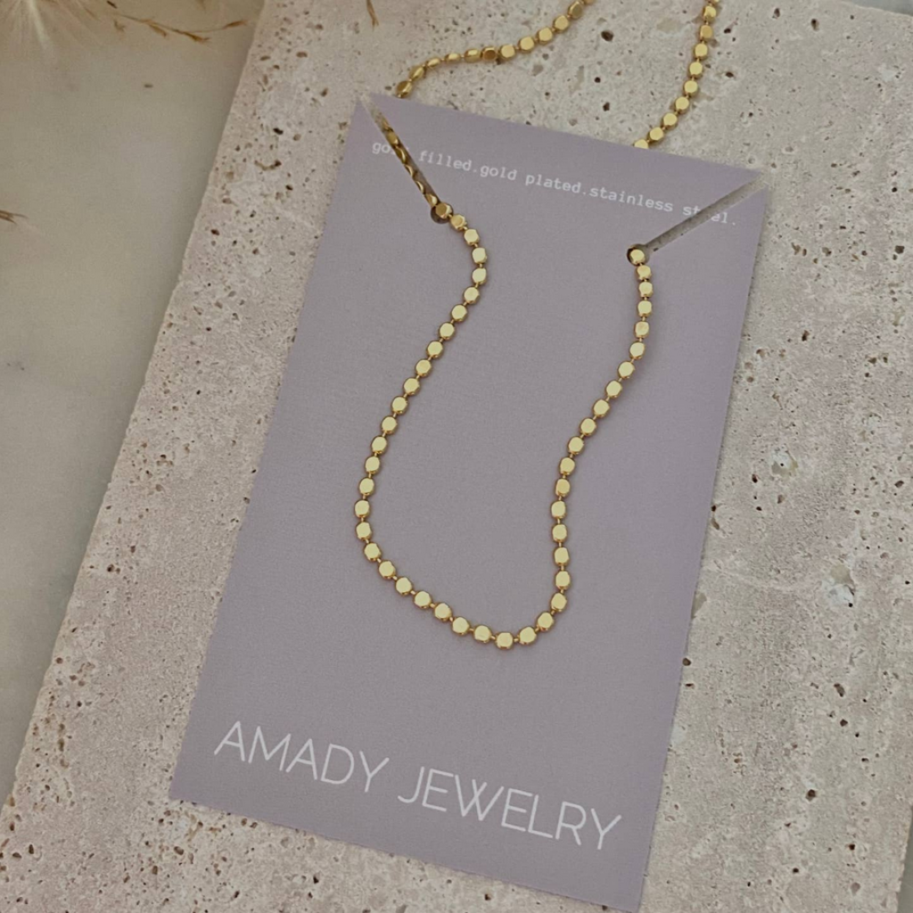 Flat Dots 18k Gold Filled Necklace