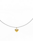 Waterproof Dainty Two-Tone Heart Necklace