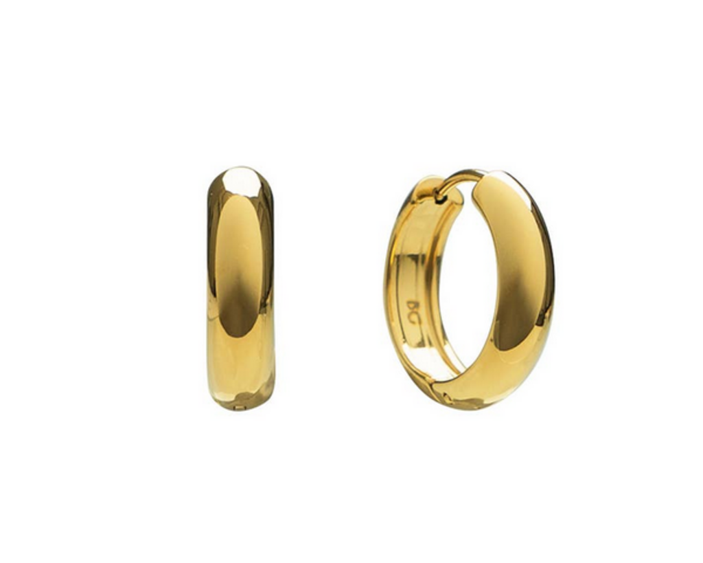 Waterproof 19mm Everyday Gold Hoops