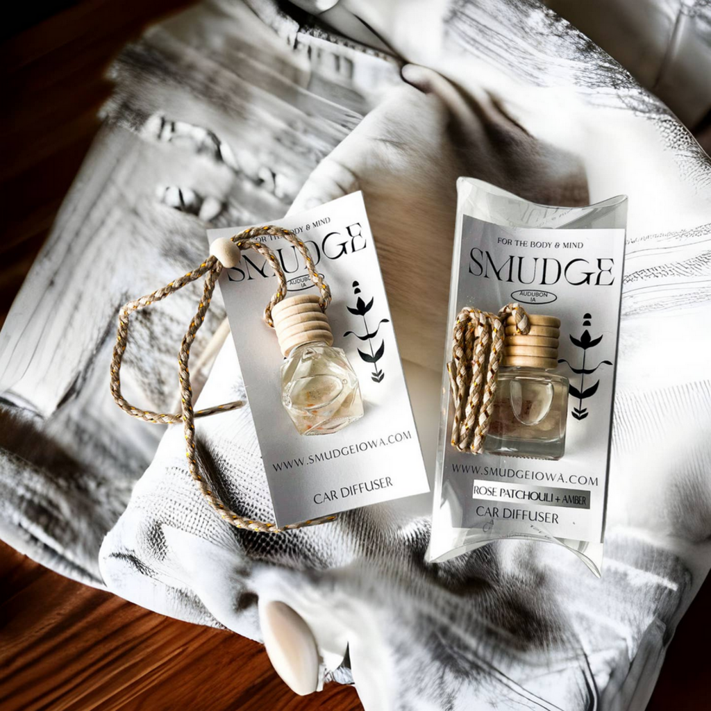 CAR DIFFUSER - ROSE PATCHOULI + AMBER