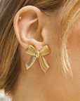 Lillian 18K Gold Non-Tarnish Bow Stud