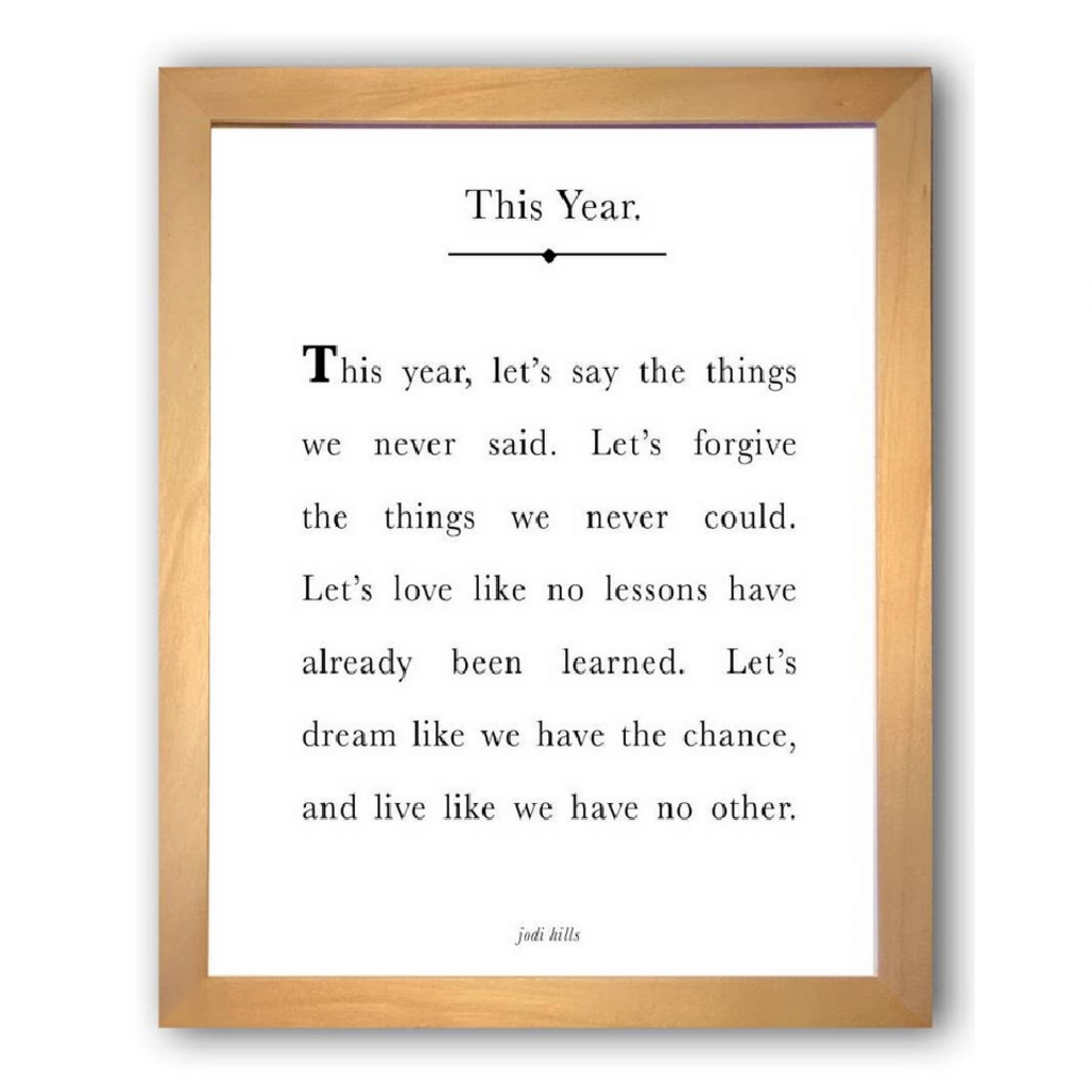This Year Words Art Print 11x14