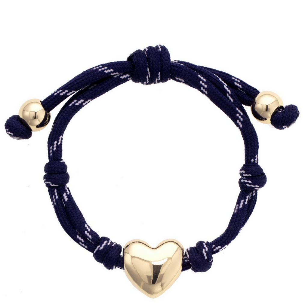 Navy - Blaine Heart Paracord Bracelet