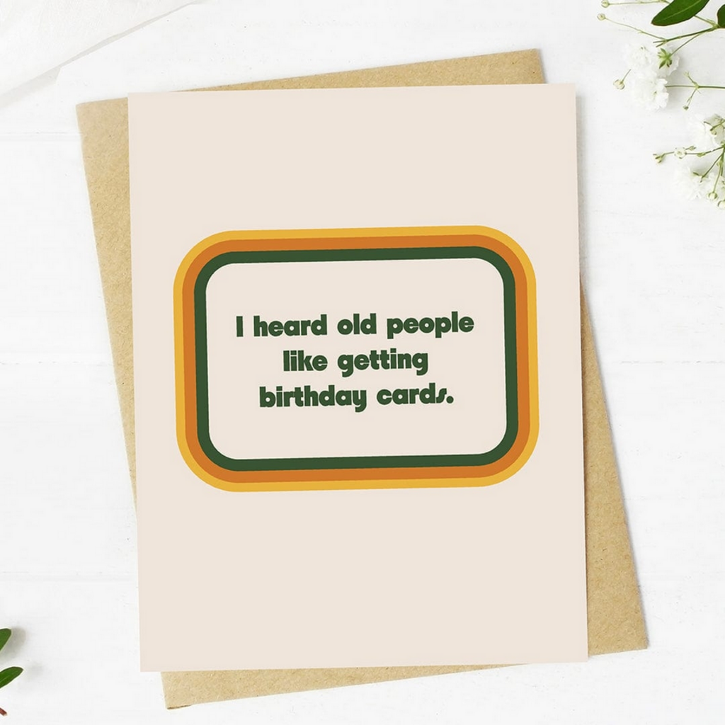Old People - Greeting Card