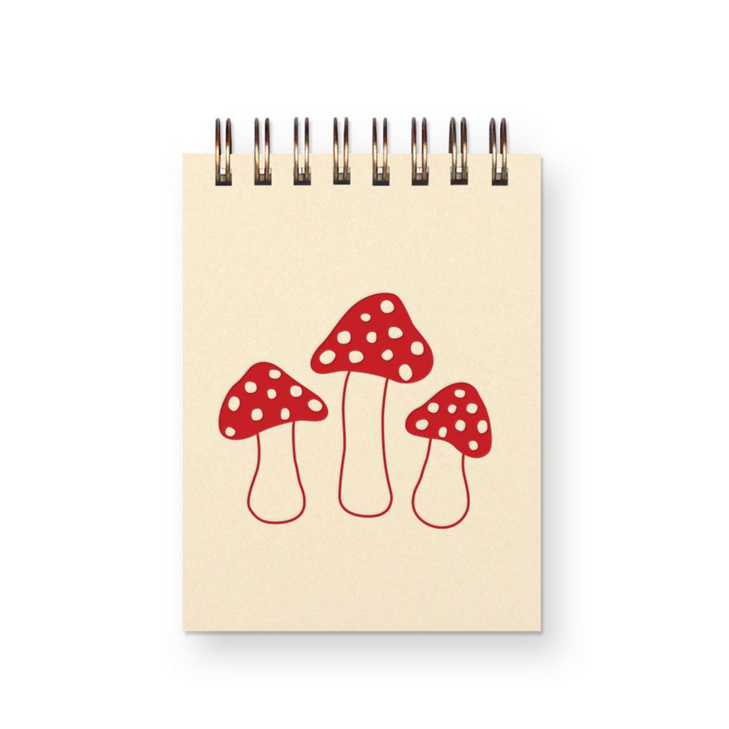 Cream Mushroom Mini Jotter Notebook