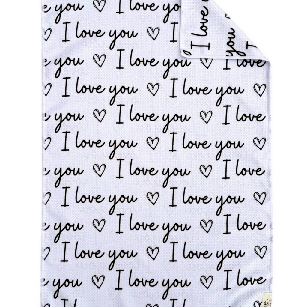 I Love You: Double-Sided Hand Towel