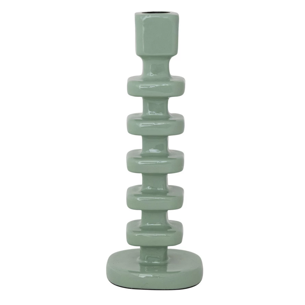 EUCALYPTUS ENAMEL TAPER HOLDER