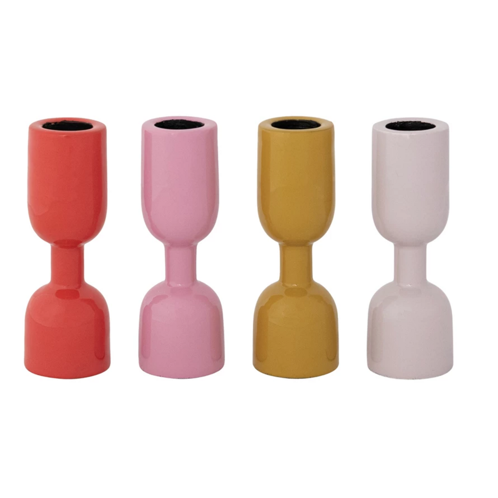 ALUMINUM TAPER HOLDER assorted colors