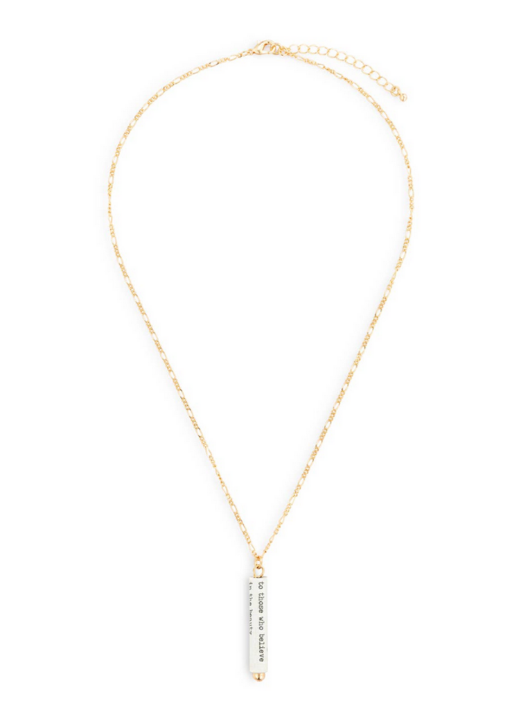 "Believe in Beauty" Quote Journey Necklace