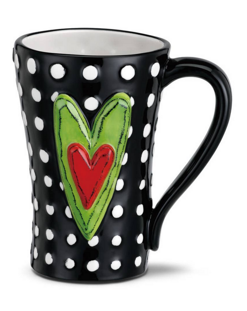 Heart & White Dots Mug