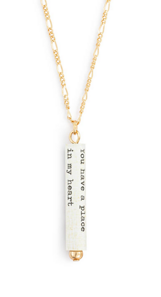 "Place in My Heart" Quote Journey Necklace