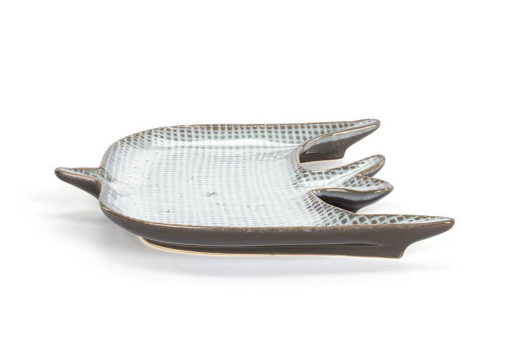 Textured Large Dove Dish in Light Blue