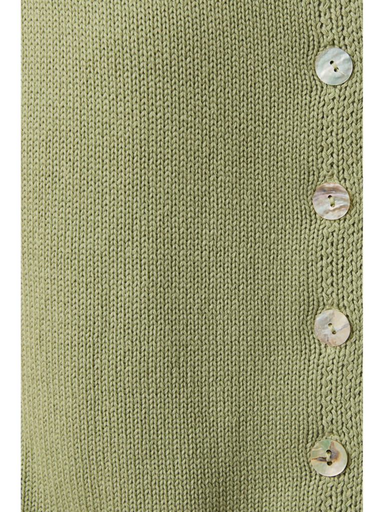 MEDIUM Green Drop Shoulder Hemline Sweater