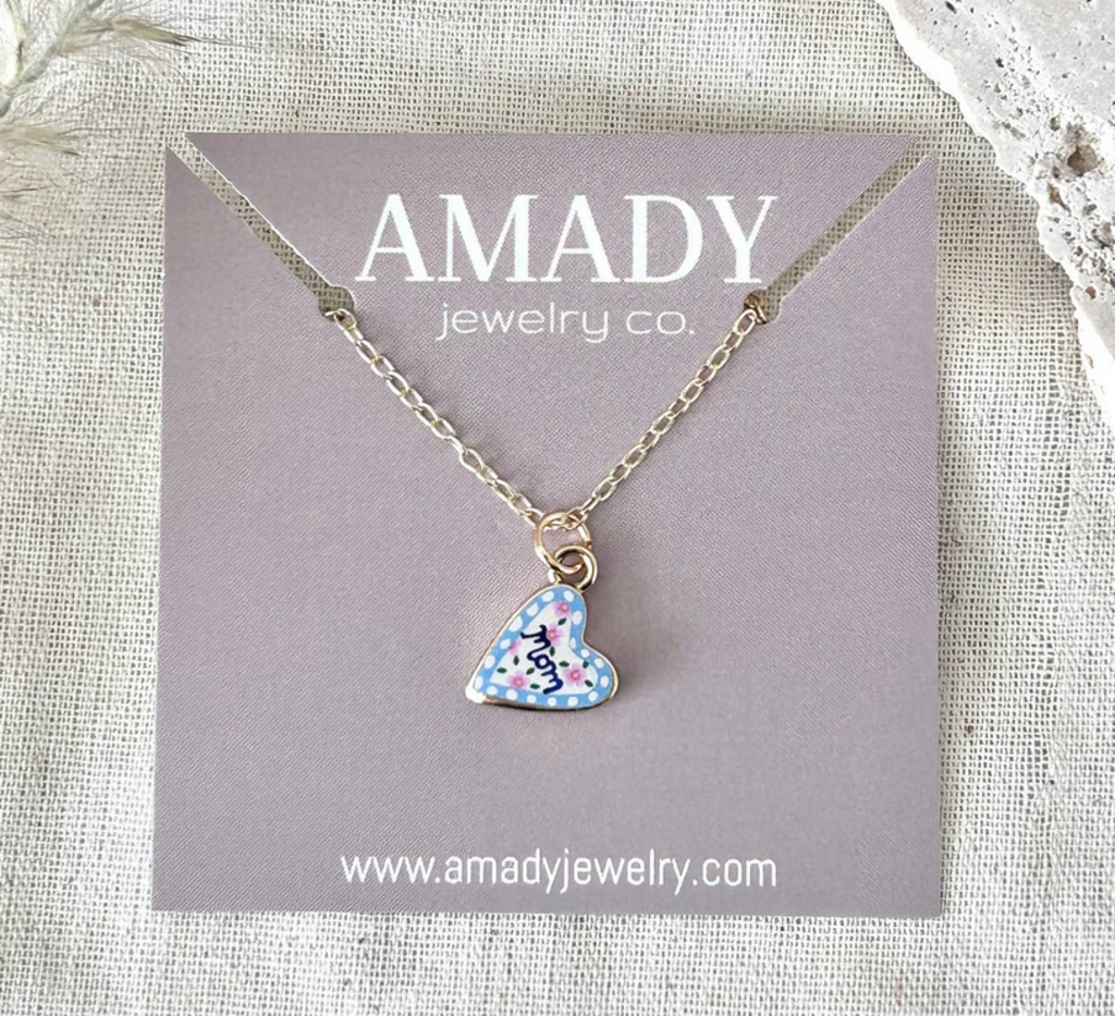 Mom Heart Pendant Necklace