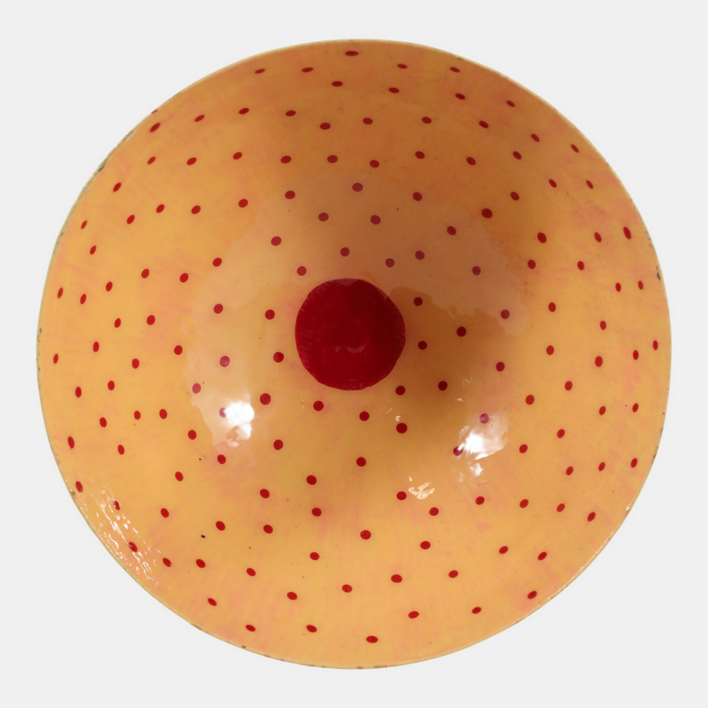 FLOWER BEE CUP PLANTER STAKE orange circle
