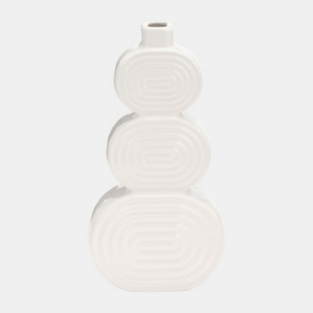 STACKED CIRCLES VASE 12"