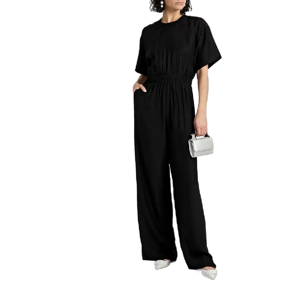 ATM SILK CREPE JUMPSUIT retail 550.00 SZ LARGE W