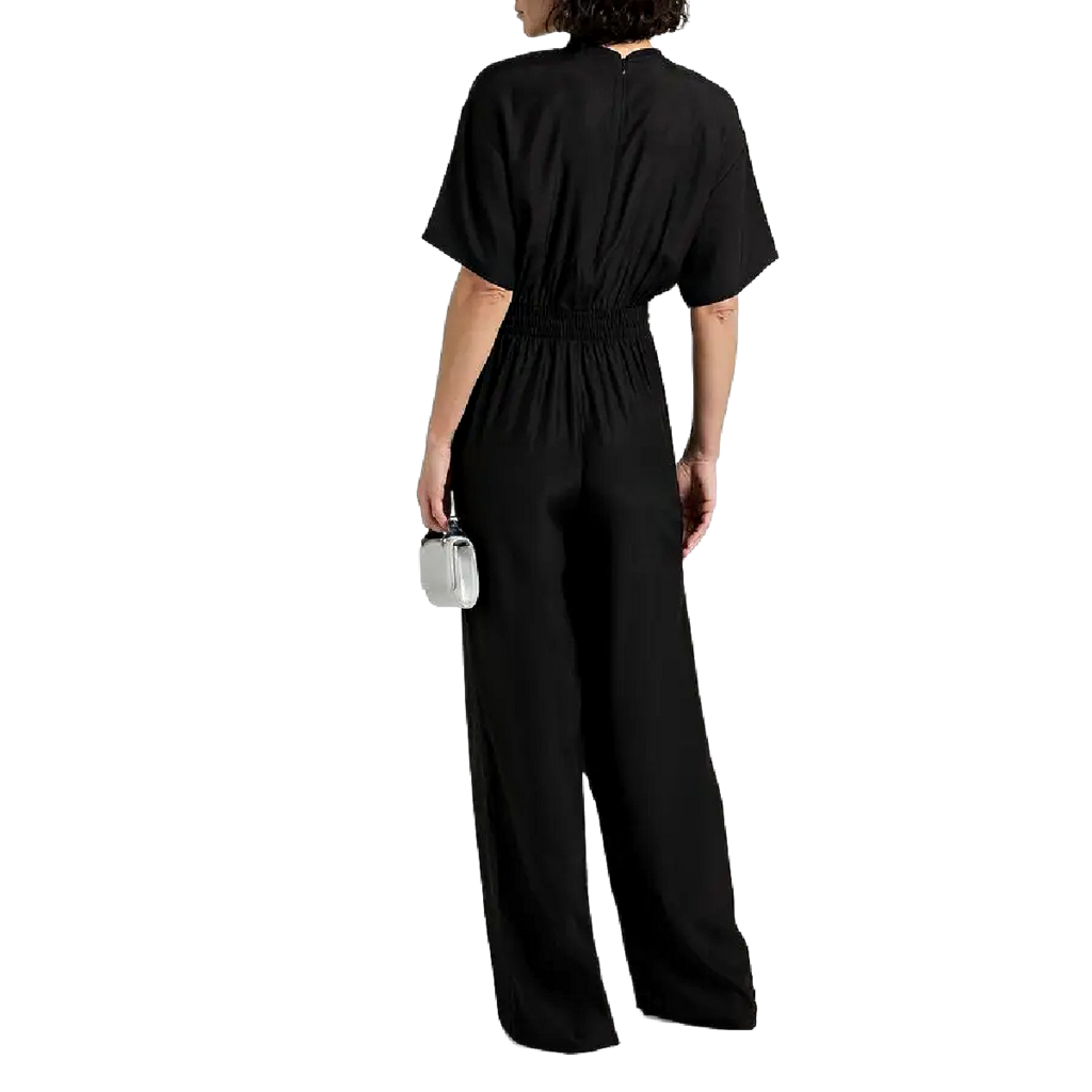 ATM SILK CREPE JUMPSUIT retail 550.00 SZ LARGE W