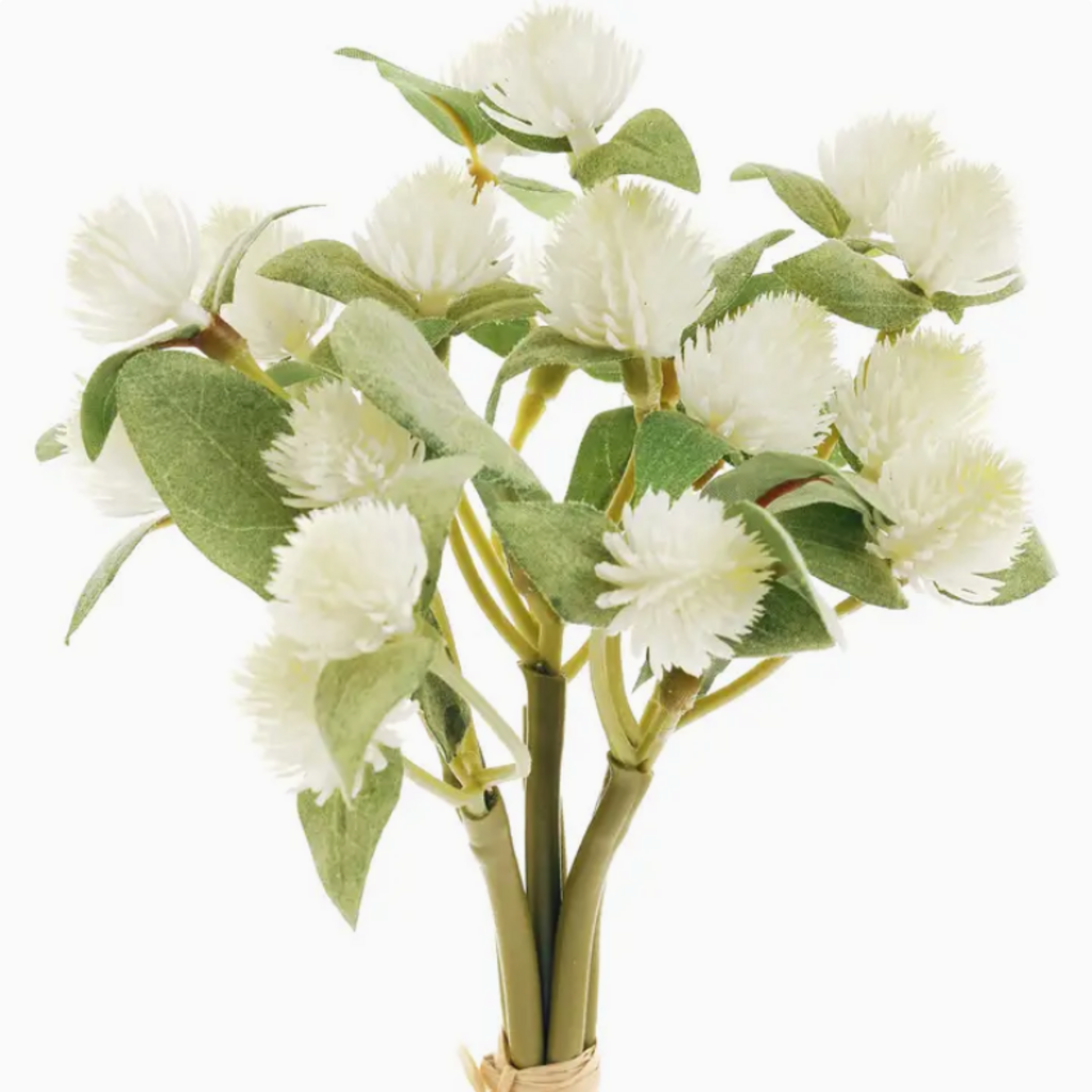 POM POM BUNDLE white