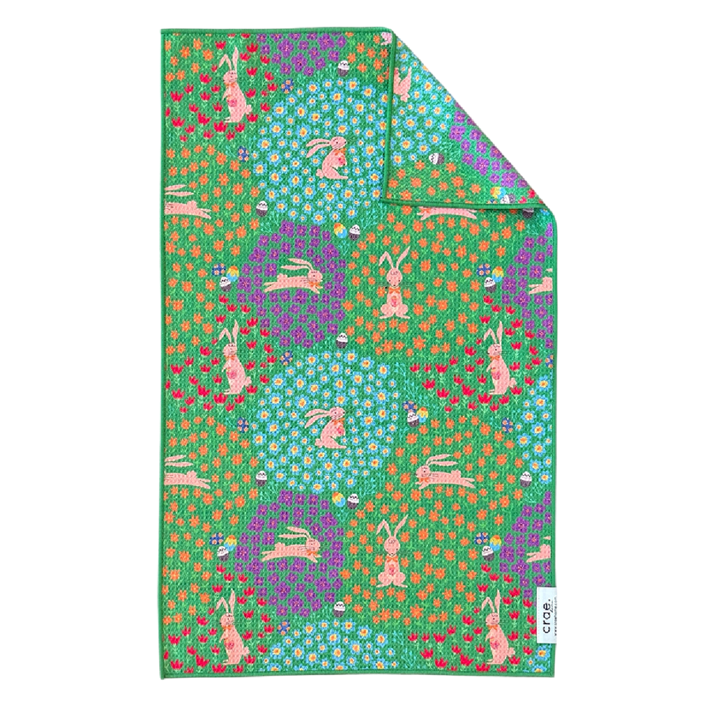 CRAE double sided dishtowel HOPPING MEADOW