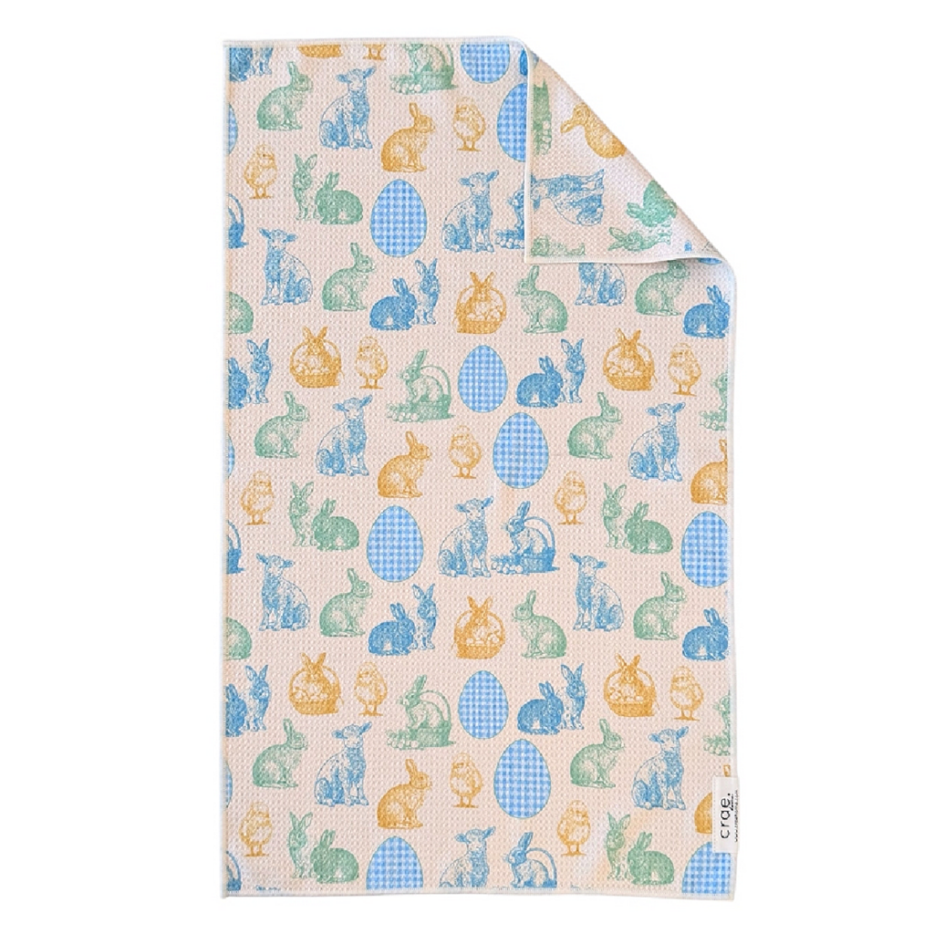 CRAE double sided dishtowel EASTER HEIRLOOM