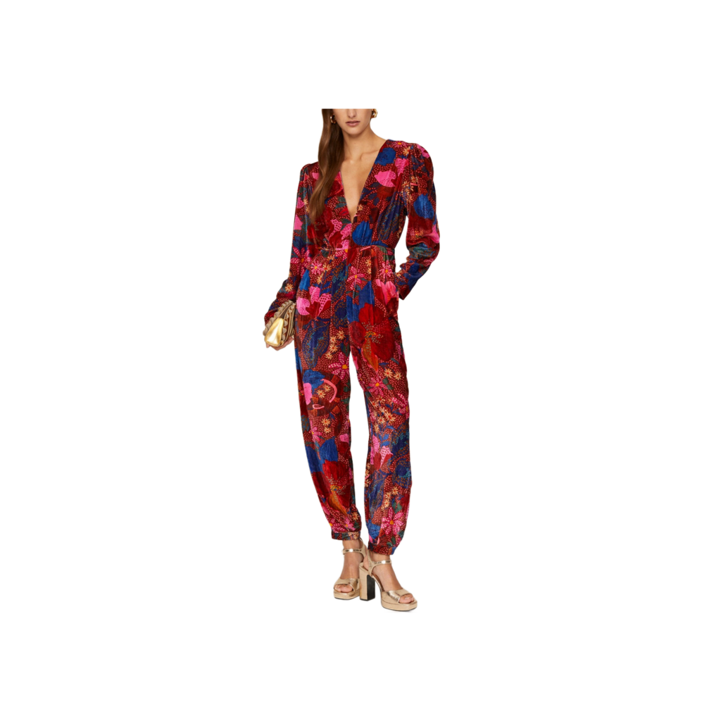 FARM RIO snake garden jumpsuit retail 310.00 SZ MED W