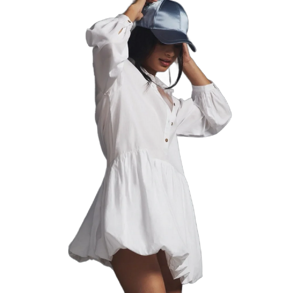 MAEVE BUBBLE HEM SHIRT DRESS SZ SMALL W
