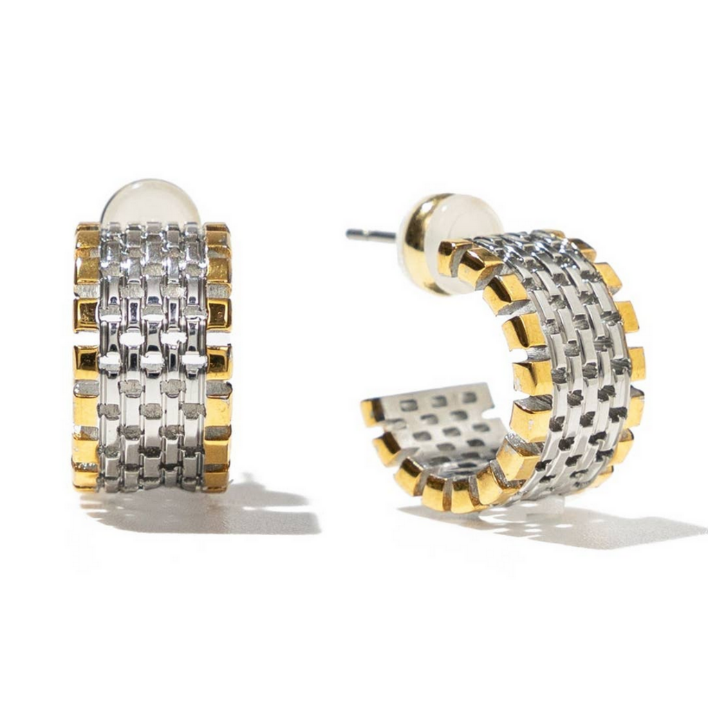 Waterproof Two-Tone Watch Hoops