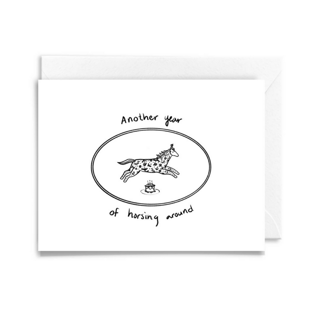 Horsing Around greeting card