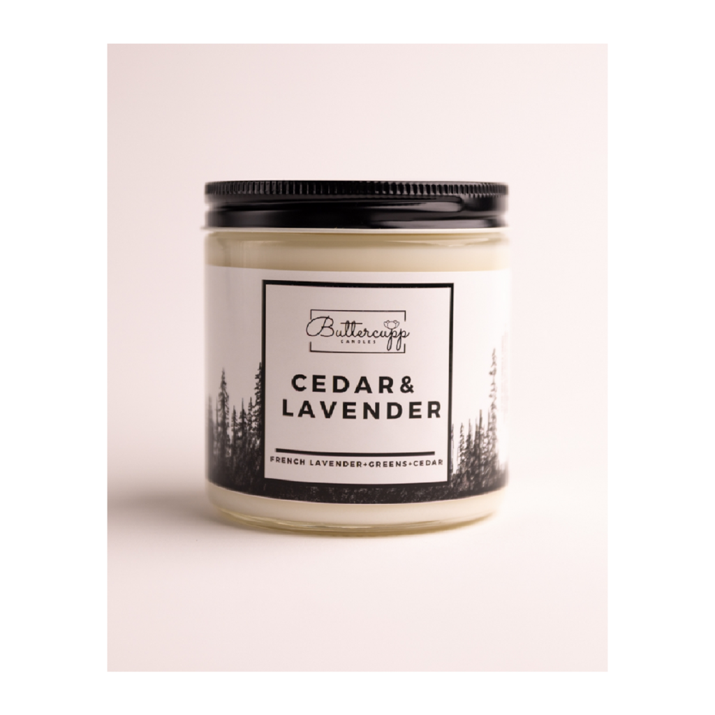 12 oz Jar Cedar & Lavender Soy Candle