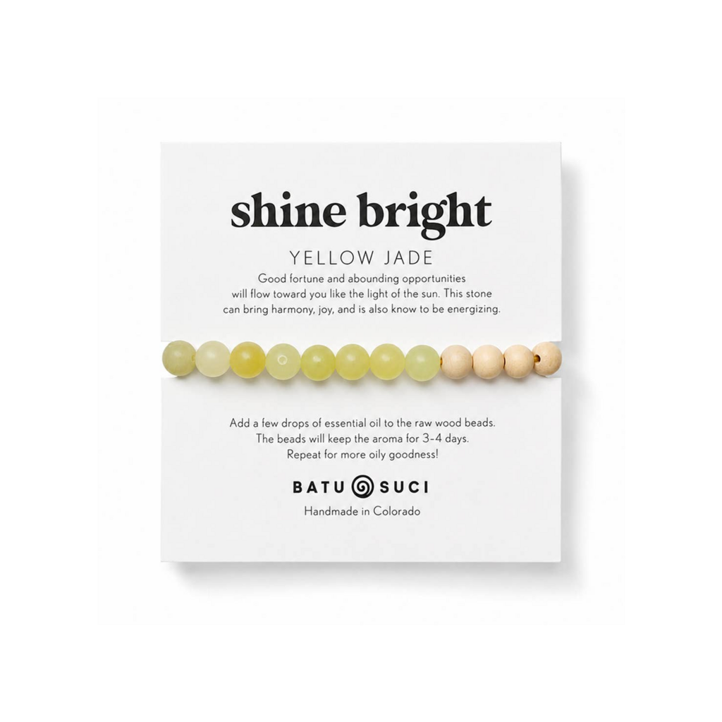 Shine Bright Diffuser Bracelet / Yellow Jade
