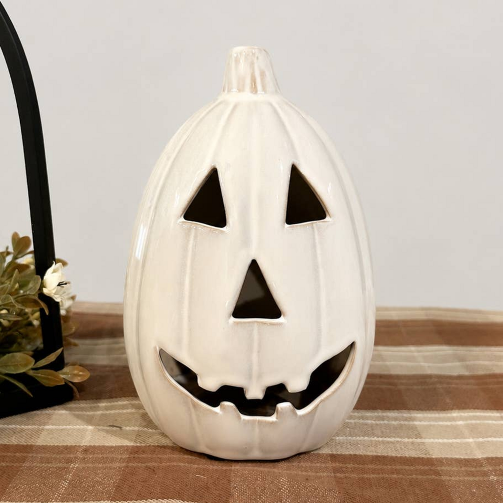 Tall Ceramic Jack-O-Lantern