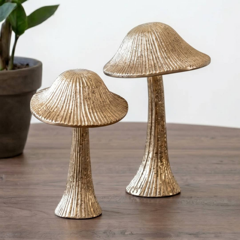 Gold Metal Mushroom