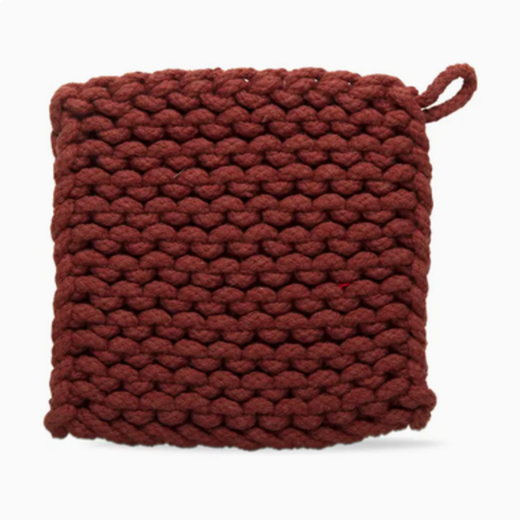 CROCHET TRIVET/POTHOLDER chestnut