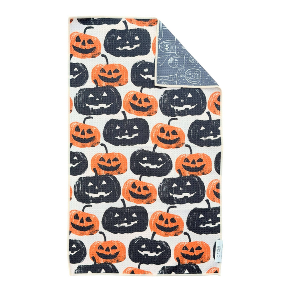 Midnight Pumpkins: Reversible Hand Towel
