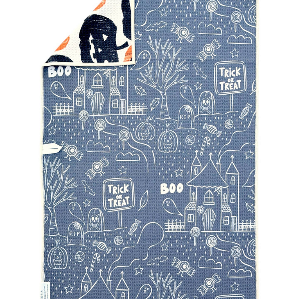 Midnight Pumpkins: Reversible Hand Towel