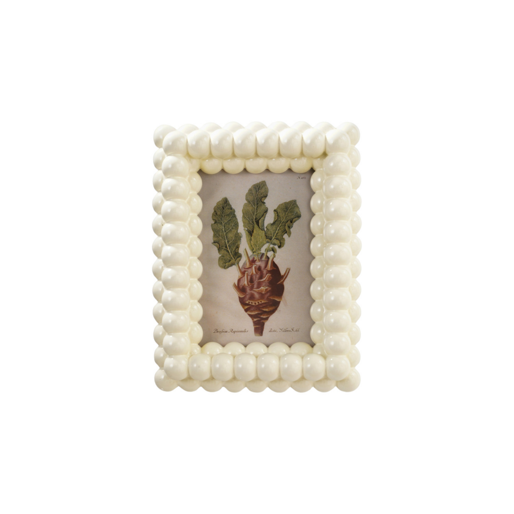 CREAM BALL FRAME fits 4X6 photo